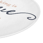 Modern bakken is liefde gemaakt eetbaar gepersonal snijplank (Hoek)