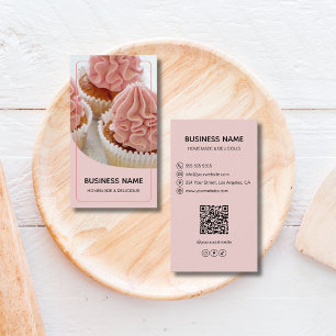 Modern Bakkerij Banketbakker Foto Logo QR Visitekaartje