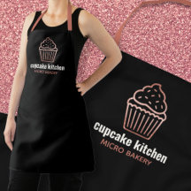 Modern Bakkerij Naam roos Gouden Glitter Cupcake P
