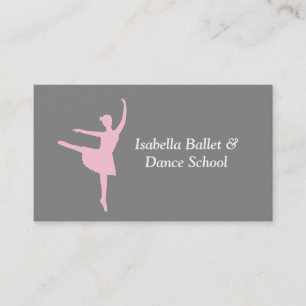 Modern Ballerina Ballet en Dansstudio Grijs Visitekaartje