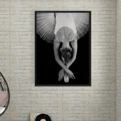 Modern Ballerina Black en White Photo Art Poster