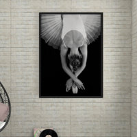Modern Ballerina Black en White Photo Art