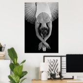 Modern Ballerina Black en White Photo Art Poster (Thuiskantoor)
