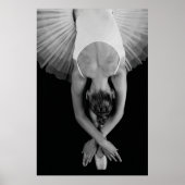 Modern Ballerina Black en White Photo Art Poster (Voorkant)