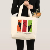 Modern Ballet Dancers Quote Grote Tote Bag (Voorkant (product))