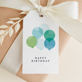 Modern Ballon Bunch Boys Birthday Cadeaulabel