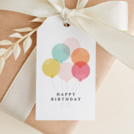 Modern Balloon Happy Birthday Cadeaulabel