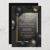 Modern Balloons Bar Mitzvah Kaart (Voorkant / Achterkant)