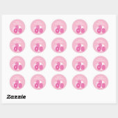 Modern Balloons Gift Label of Favor Sticker - Roze (Vel)