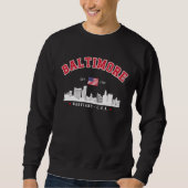 Modern Baltimore Maryland Urban Skyline Trui (Voorkant)
