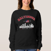 Modern Baltimore Maryland Urban Skyline Trui (Voorkant)
