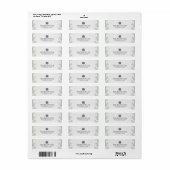 Modern Bamboe Chinees Huwelijk Retouradres Label (Full Sheet)