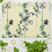 Modern Bamboe & Geel Theedoek (Gevouwen)