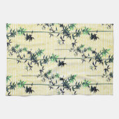 Modern Bamboe & Geel Theedoek (Horizontaal)