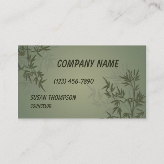 Modern Bamboo Graphic Visitekaartje (Voorkant)