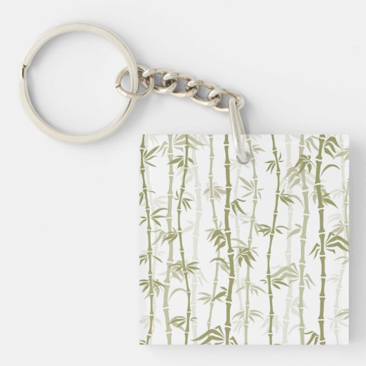 Modern Bamboo Trees Sleutelhanger (voorkant)