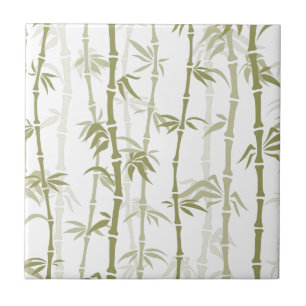 Modern Bamboo Trees Tegeltje