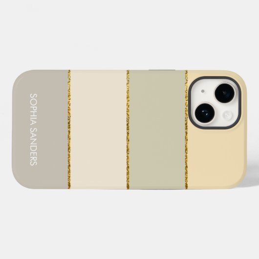 Modern band | Elegant Pastel Yellow Tones Case-Mate iPhone Case (Achterkant (horizontaal))