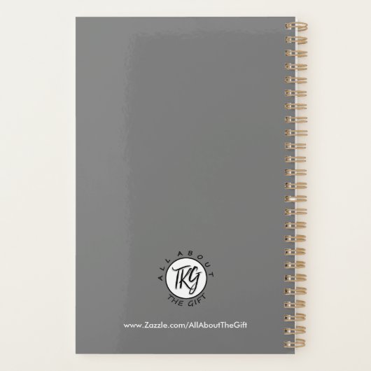 Modern Band Geek Musical Instrument Uw eigen naam Planner (Achterkant)