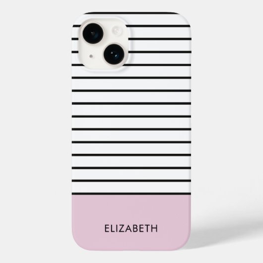 Modern band | Minimalist Pastel Pink Case-Mate iPhone Case (Achterkant)