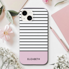 Modern band | Minimalist Pastel Pink Case-Mate iPhone 14 Hoesje