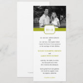 Modern Band Wedding Invitation (Limoen) Kaart (Voorkant / Achterkant)