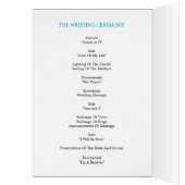 Modern Band Wedding Program Card (Turquoise) (Binnen (Links))