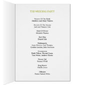 Modern Band Wedding Programme (Limoen) (Binnen (Rechts))