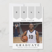 Modern Banner Graduate Announcement  Kaart (Voorkant)