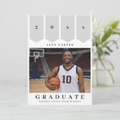 Modern Banner Graduate Announcement  Kaart (Staand voorkant)