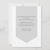 Modern Banner Graduate Announcement  Kaart (Achterkant)