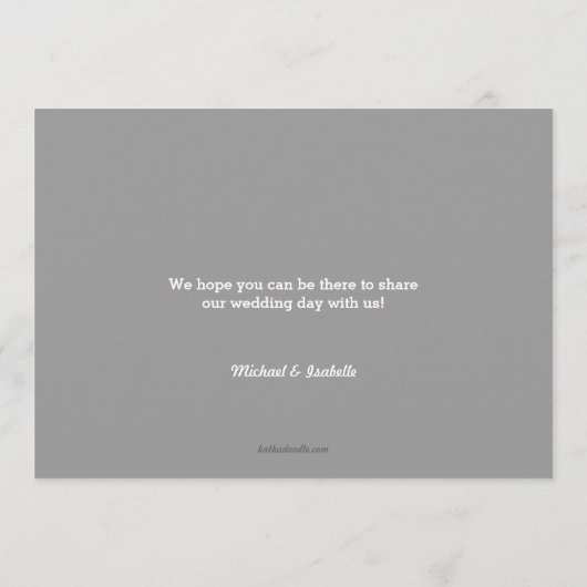 Modern Banner Save the Date Wedding Photo Card (Achterkant)