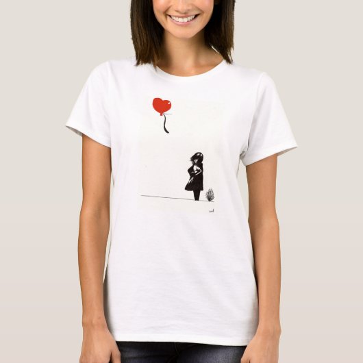 Modern Bansky Girl T-shirt (Voorkant)