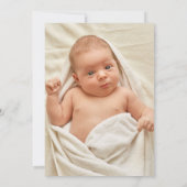 Modern Baptism Christening Gold Blush Pink Foto Kaart (Achterkant)