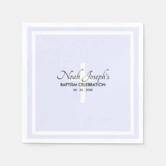 Modern BAPTISM-evenementenfeestje Napkin Servet (Voorkant)