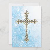 Modern Baptism Invitation Kaart (Achterkant)