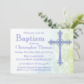 Modern Baptism Invitation Kaart (Staand voorkant)