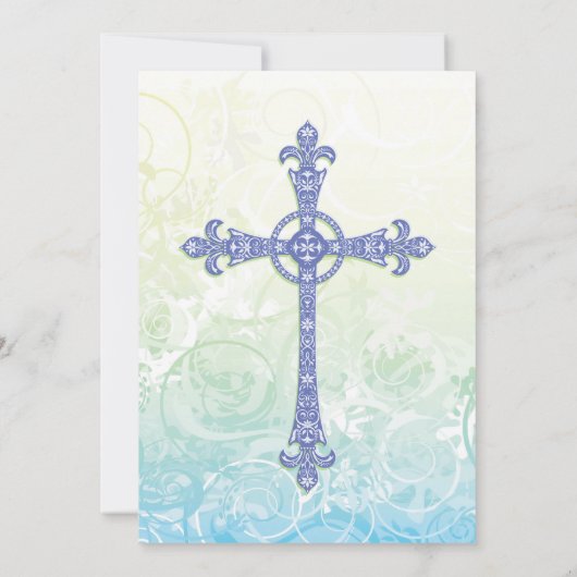 Modern Baptism Invitation Kaart (Achterkant)