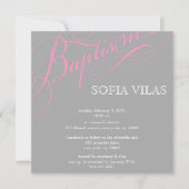 Modern Baptism Invitation Kaart (Voorkant)