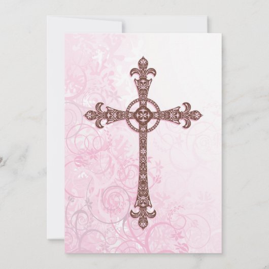 Modern Baptism Invitation Kaart (Achterkant)