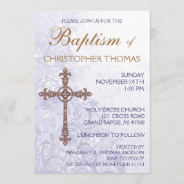 Modern Baptism Invitation Kaart