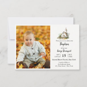 Modern Baptism Religieus evenement aangepaste foto Kaart