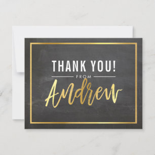 MODERN BAR MITZVAH bedankt gouden naam ANDREW grij