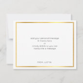 MODERN BAR MITZVAH bedankt gouden vlek wit blauw (Achterkant)