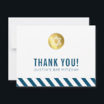MODERN BAR MITZVAH bedankt gouden vlek wit blauw<br><div class="desc">door kat massard >> kat@simplysweetPAPERIE.com <<<<< Een eenvoudige, stijlvolle manier om te zeggen bedankt aan uw gast voor het bijwonen van de BAR MITZVAH Setup van uw kind als sjabloon is het eenvoudig voor u om uw eigen details toe te voegen, of de aanpassingsknoop te drukken en u kunt tekst,...</div>
