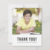 MODERN BAR MITZVAH bedankt gouden vlek wit zwart (Voorkant)