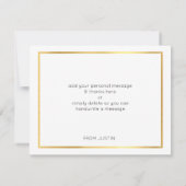 MODERN BAR MITZVAH bedankt gouden vlek zwart (Achterkant)