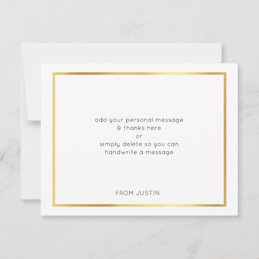 MODERN BAR MITZVAH bedankt gouden vlek zwart (Achterkant)