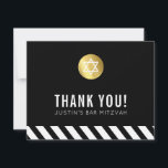 MODERN BAR MITZVAH bedankt gouden vlek zwart<br><div class="desc">door kat massard >> kat@simplysweetPAPERIE.com <<<<< Een eenvoudige, stijlvolle manier om te zeggen bedankt aan uw gast voor het bijwonen van de BAR MITZVAH Setup van uw kind als sjabloon is het eenvoudig voor u om uw eigen details toe te voegen, of de aanpassingsknoop te drukken en u kunt tekst,...</div>