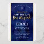 MODERN BAR MITZVAH blauw waterverf gouden schrift Folie Uitnodiging<br><div class="desc">door kat massard >>> kat@simplysweetPAPERIE.com <<< Een trendy uitnodigingsontwerp voor BAR MITZVAH van uw kind met echte glanzende folie-elementen Instellen als een sjabloon is het eenvoudig voor u om uw eigen gegevens toe te voegen, of druk op de knop aanpassen en u kunt tekst, lettertypen, maten enz. toevoegen of wijzigen...</div>